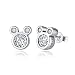 BAMOER 925 Sterling Silver Dazzling Mouse Stud Earrings CZ