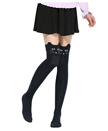 Image of Women Cute 3d Cartoon Animal Pattern Thigh Stockings Over Knee High Socks