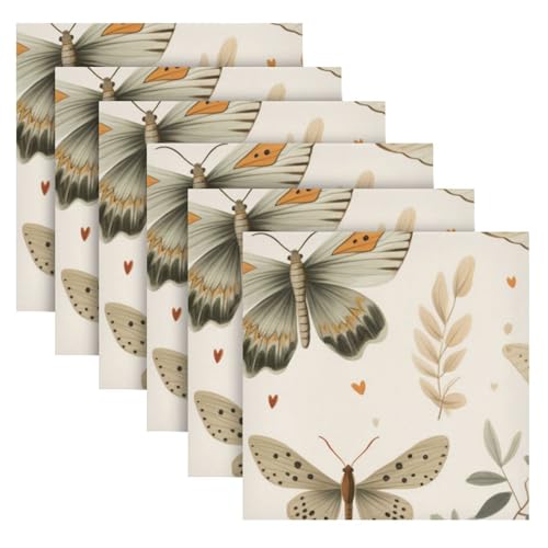 Servilletas de Tela Mariposa Set de 6 20x20 pulgadas miniatura 2