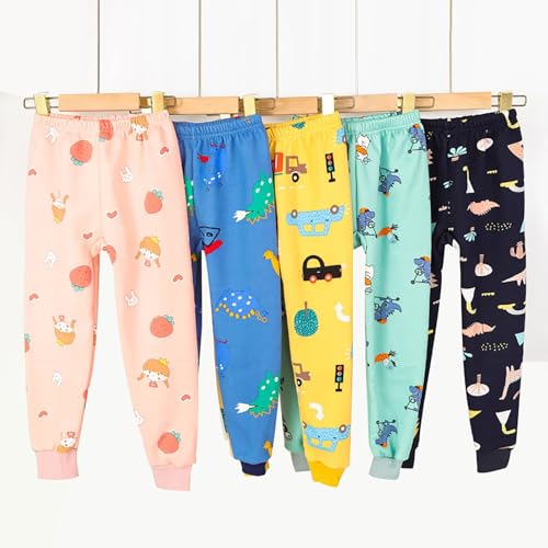 Now Boys Girls Fleece Sweatpants Elastic Waisted Cartoon Printed Thermal Lined Soft Joggers Loose Baggy Sports Pants4