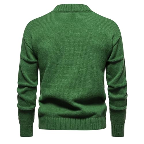 Mens Sweaters Soft Warm Knitted Crewneck Pullovers for Man Casual Solid Color Knitwear EN8 Asian Size XXL3
