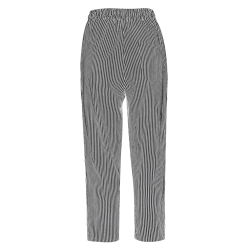 Striped Linen Capri Pants Women,2025 Casual Lightweight Summer Cropped Pants Beach Outfits4