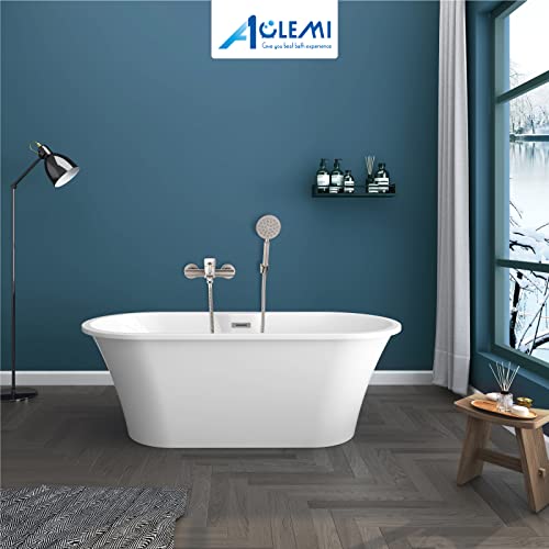 Aolemi Brushed Nickel Bathtub Faucet Wall Mount Only Tub Filler With Handheld Sprayer 6 Inch Centre Single Handle Shower Mixer Taps Sus304 Stainless Steel For Bathroom thumb #7
