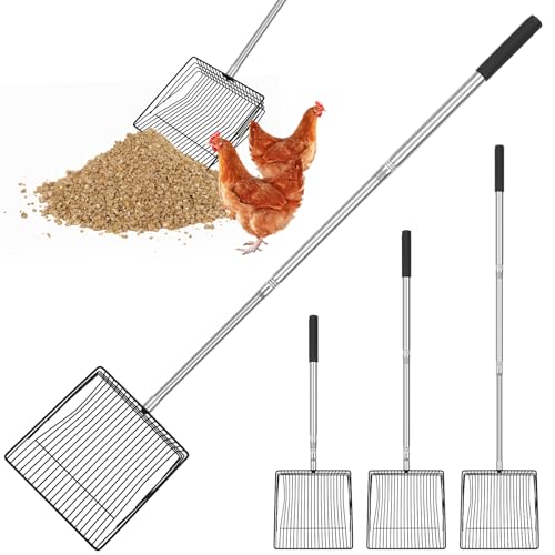 Lconvicely 113cm Hühnerkot-Schaufel – Verstellbares Edelstahl-Zubehör für Hühnerställe, Ausziehbare Mehrzweck-Kotschaufel für Geflügelhalter & Katzenbesitzer Lconvicely 113cm Hühnerkot-Schaufel – Verstellbares Edelstahl-Zubehör für Hühnerställe, Ausziehbare Mehrzweck-Kotschaufel für Geflügelhalter & Katzenbesitzer