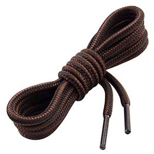lorpops Round Boot Laces [2 Pairs] Heavy Duty and Durable Shoelaces for Boots,Diameter: 3/16” Work Boots & Hiking Shoes