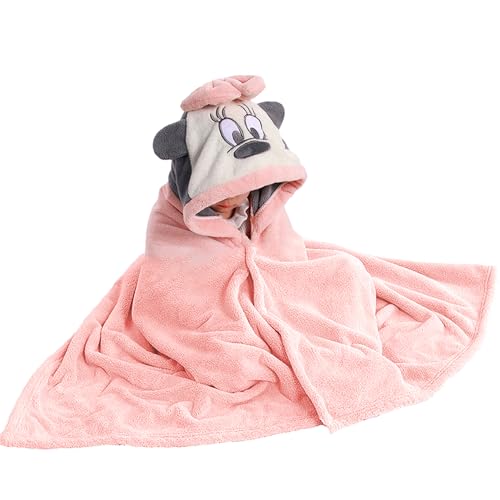 Image of bopika Baby Hooded Bath Towel,ToddlerAbsorbent Bathrobe,Soft Newborn Swaddle Blankets,Infant Bath Towel Shower Gifts -27.5X55 Inches (Pink-Mouse)