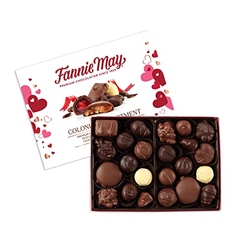 Fannie May Colonial Assortment Valentine’s Day Gift Box, Valentine’s Day Candies, Assorted Milk & Dark Chocolates Featuring Pixies, Buttercreams And Chocolate Covered Fruits And Nuts #TOP15