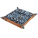 Ancla Azul Del Océano Bandeja De Valet De Cuero Bandeja De Joyería Caja De Dados Bandeja De Cabecera Bandeja De Cuero De La Pu 20.5x20.5cm