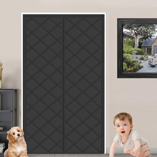 Rideau de porte isolant thermique pour balcon et entrée de maison