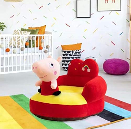 Pig Shape Baby Soft Plush Velvet Cushion Sofa Seat or Rocking Chair (Red/Yellow, 0 to 4 Years)-image-42