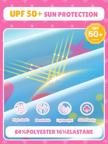 Image of Angel season Girls Swimsuits Kids Bathing Suit One Piece Swimwear with UPF 50+ Cute