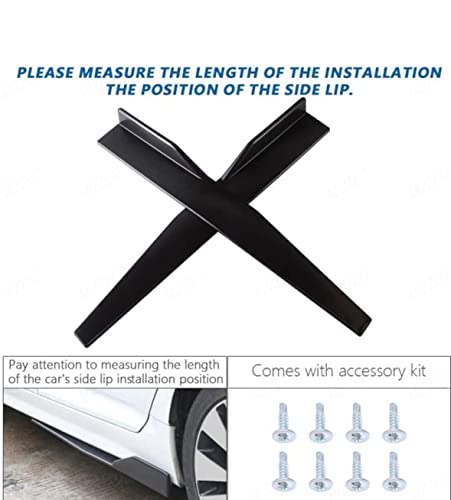 Image of 2PC /Set 75cm Side Skirt Splitter Rocker Splitters Diffuser Winglet Wings Bumper Kit Side Bumper Lip Splitter Bumper Splitter Spoiler Universal for All Cars Stylish