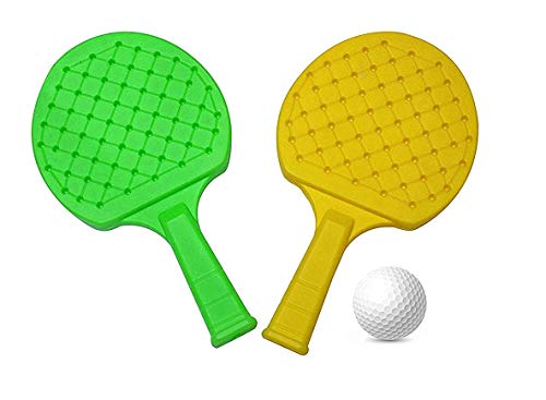 Image of Prime Set of 4 Pair Sport Accessories for Kids Table Tennis Badminton Racquet Set with Ball Kids to Play Gift Item Multi Color Pack of 1 (M8)