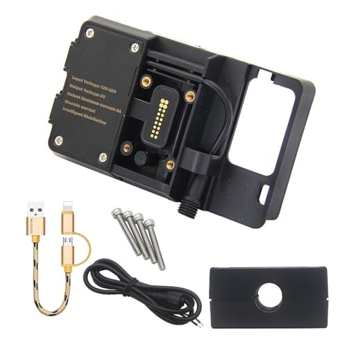 Support navigateur double moto anti-vibrations avec clip 12mm