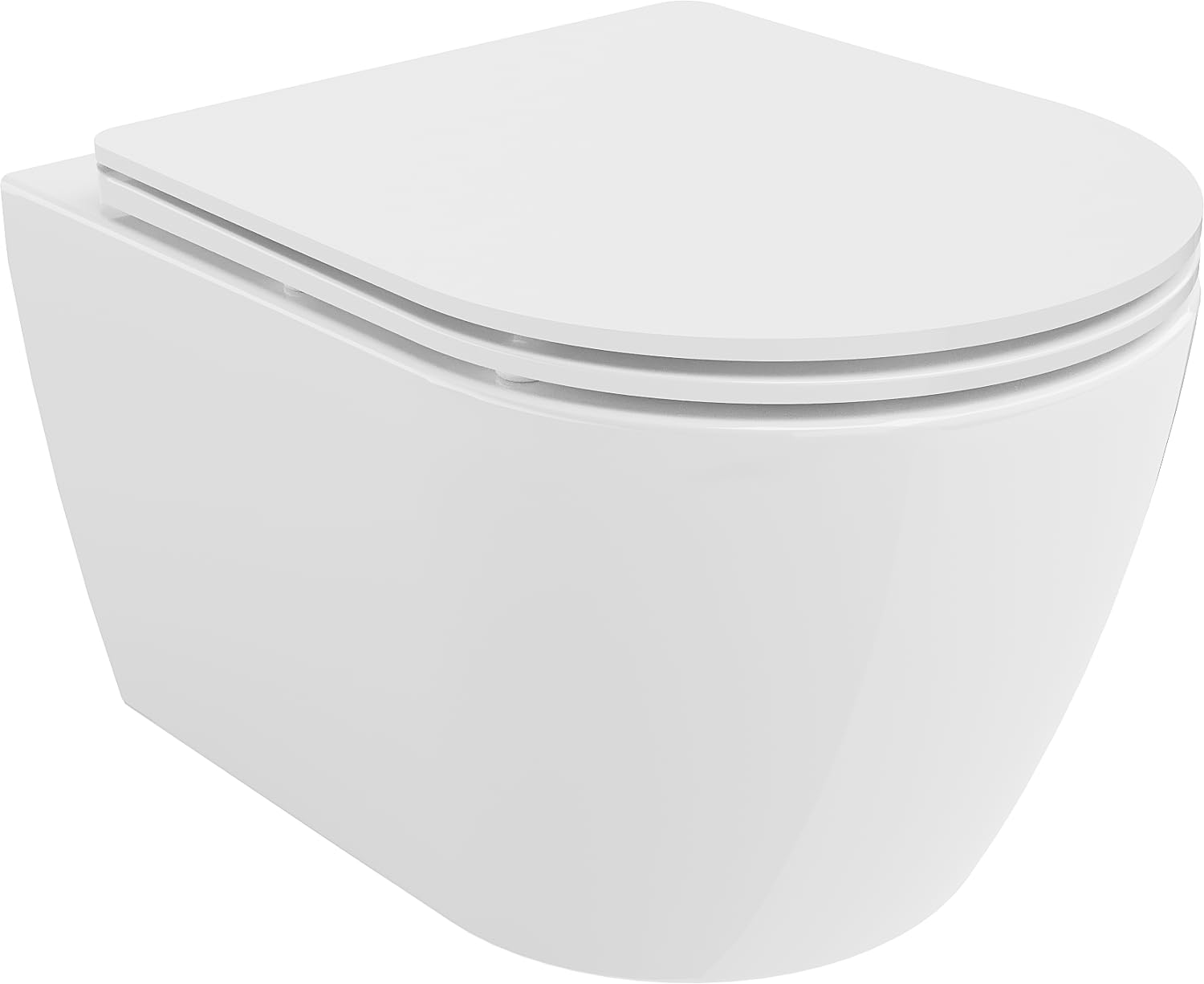 Mexen Carmen - Tavoletta WC Rimless con sedile slim soft-close in Duroplast bianco lucido
