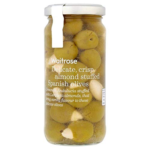 Manzanilla Almond Stuffed Spanish Olives Waitrose 240g