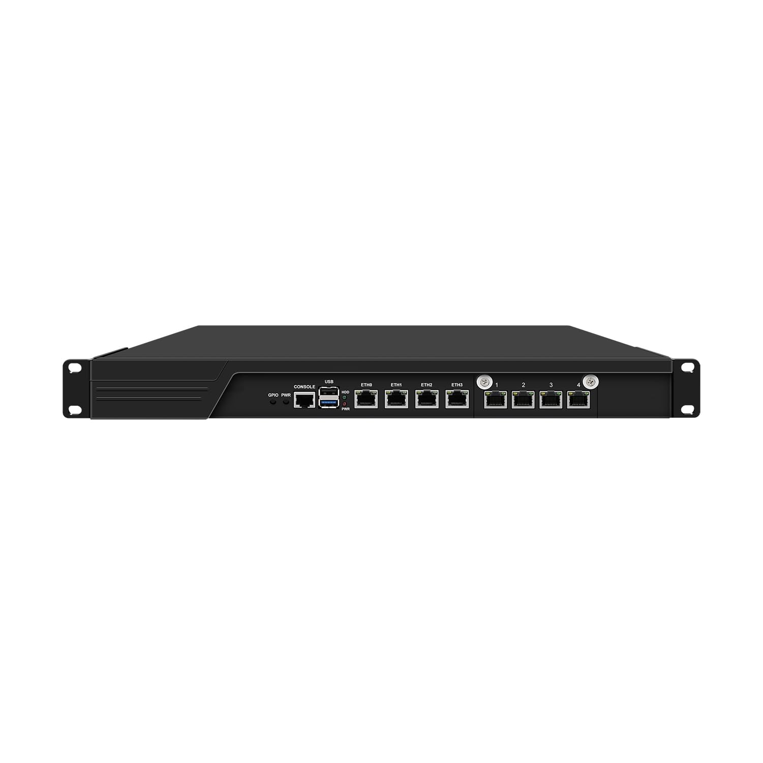 1U 19 Inch Rack Mount Firewall Appliance, PFSense, OPNsense, VPN, Network Router, I3 N300, RJ55, AES-NI, 8 x 226-V 2.5GbE LAN, GPIO, SIM Slot, 16G RAM, 256G SSD