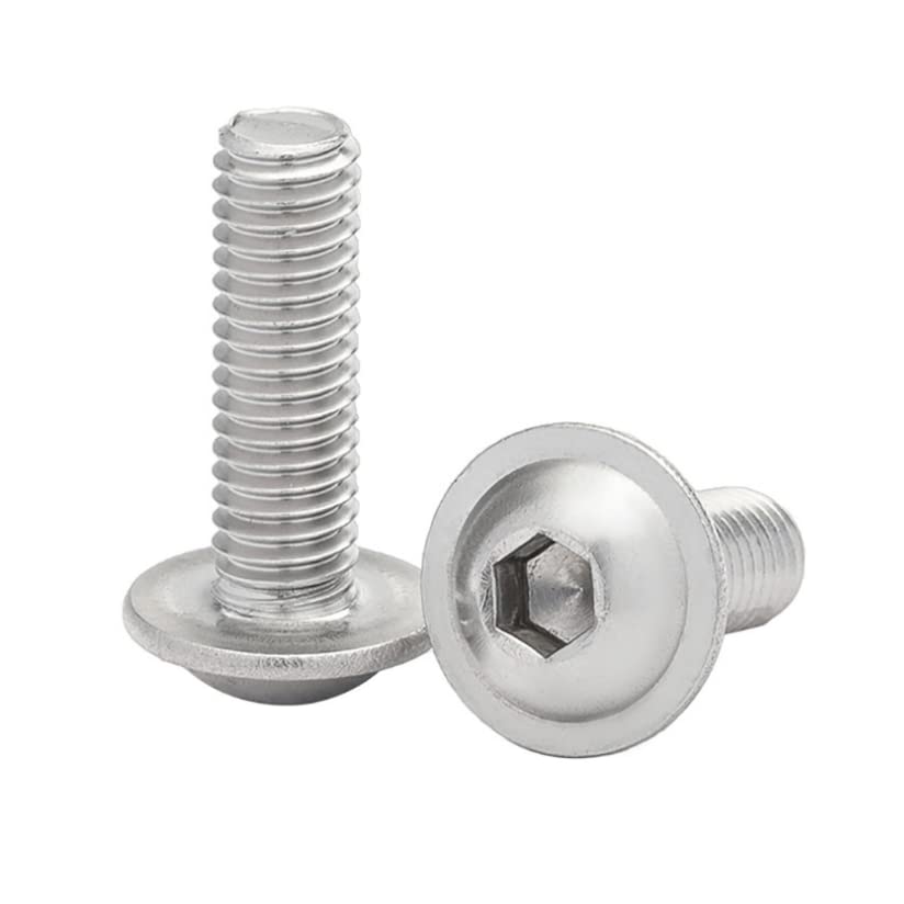Image of Rely⇒VP INDUSTRIES (Pcs-25) M6x25mm Allen Button Flange Head Screw with Allen Key 1 Pc | Allen Button Cap washer Head High Tensile 10.9 Grad