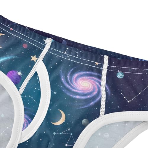 CHIFIGNO Boys' Underwear Galaxy Constellations Little Boys Briefs Printed Cotton Underwear Briefs4