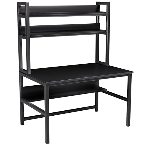 Aquzee 006 Computer Desk With Hutch And Bookshelves thumb #4