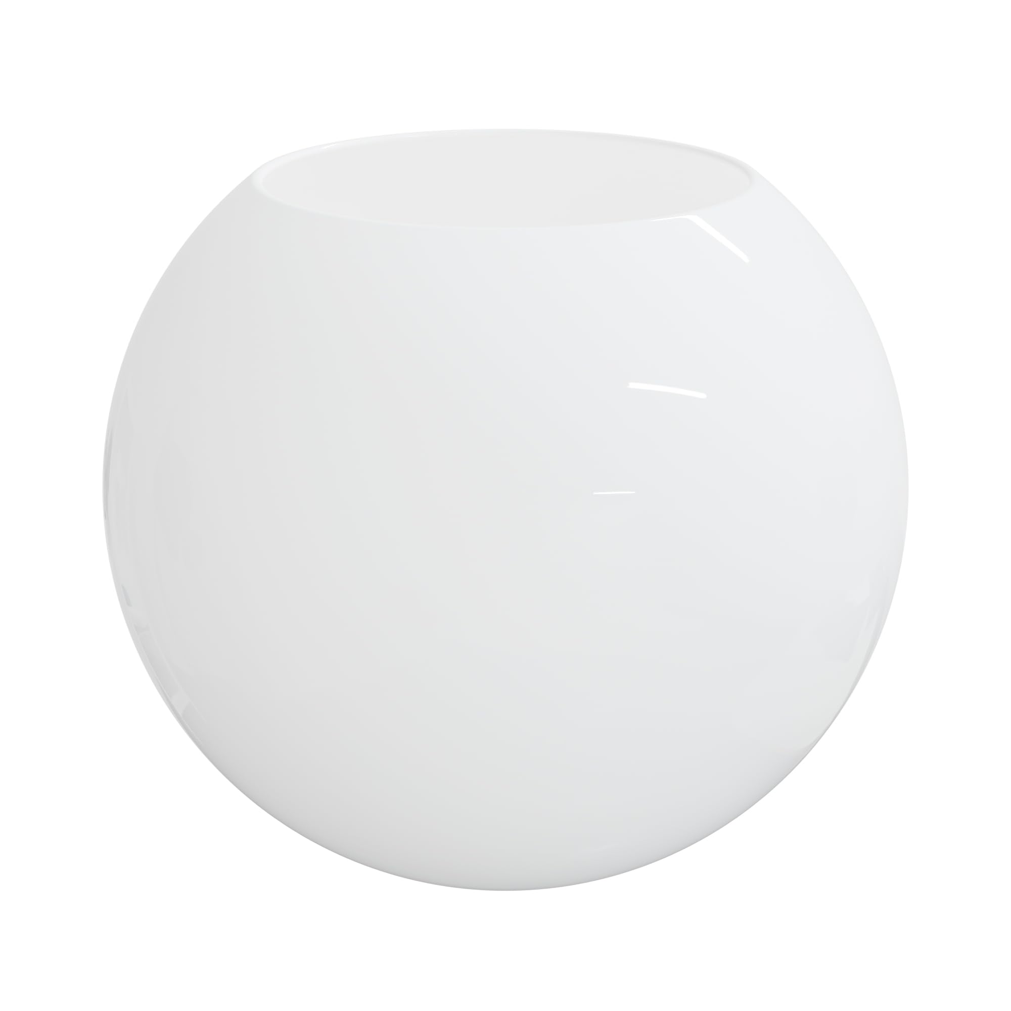 KASTLITE 18" White Acrylic Lamp Post Globe, Custom Neckless, US Made