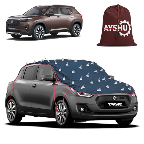 Image of AYSHU Water-Resistant Spike Car Cover for Honda Elevate - Protects from Dogs, Monkeys, Dust, Sunlight & UV - Full Roof Universal Fit