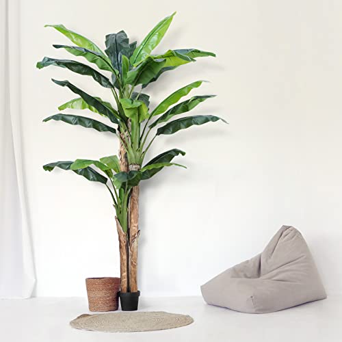 Anting Artificial Tree 8.5Ft Banana Plant For Outdoor,26 Leaves Faux Banana Tree For Home Decor,Green,Natural… #TOP1