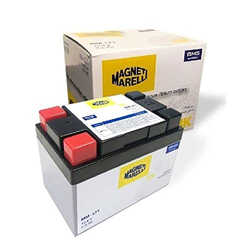 Dimensioni: 175 x 87x 130 mm Magneti Marelli Batteria Litio MMLT4 con BMS e Sensore Protez/Temp,Misure: