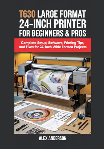 T630 Large Format 24-inch Plotter Printer for Beginners & Pros: Complete Setup, Software, Printing...