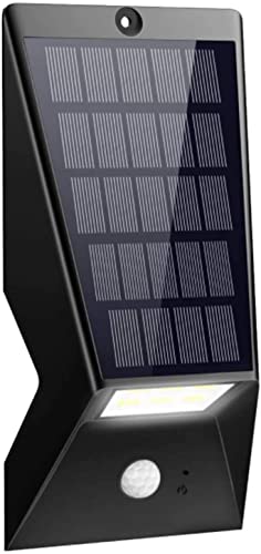 Lumière solaire extérieur LED détecteur mouvement applique murale noire cour