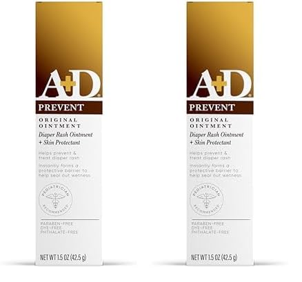 Image of A+D Original Diaper Rash Ointment - Prevents & Protects Against Diaper Rash - Moisturizing Skin Protectant With Vitamins A & D - Healing Skin Ointment for Dry and Cracked Skin - 1.5oz (Pack of 2)