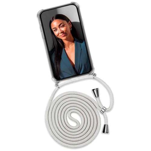 Chaîne de téléphone portable Twist Case ONEFLOW pour Apple iPhone 14 Pro gris argenté