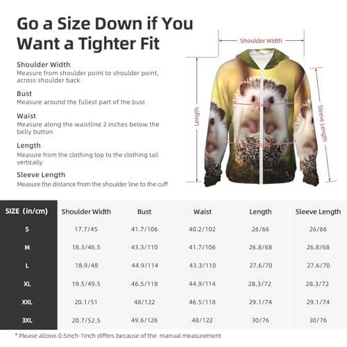 UPF 50+ Sun Protection Hoodie Rash Guard Long Sleeve Sun Shirt Baby Hedgehog UV Shirt Full Zip Jacket2
