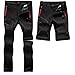 Produktbild SANMIO Herren Wanderhose Zip Off Atmungsaktiv Arbeit Hosen Softshellhose Outdoor Sommer Funktionshose Trekkinghose Entfernbar Schnell Trockend (mit Gürtel) Schwarz, L