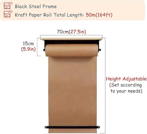 Tablero de dibujo de graffiti para niños con soporte de rollo de papel para pared de salón 7