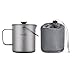 Tentock Titan-Becher Camping Kaffeemaschine Becher Titan French Press Pot 750ml Tragbarer Outdoor Kochtopf Leicht Teekanne Tasse Multifunktionaler Reisebecher mit Geräte Filter und Griff