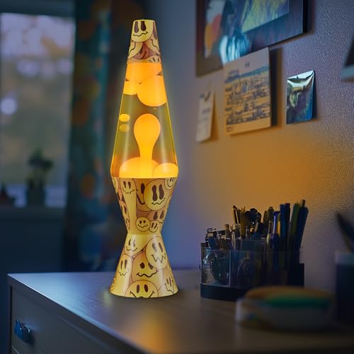Image of The Original Lava Lamp - 14.5 inch Grinning Globs - Classic Liquid Motion Lamp - Yellow Lava and Orange Liquid - Item #2094 (Amazon Exclusive)