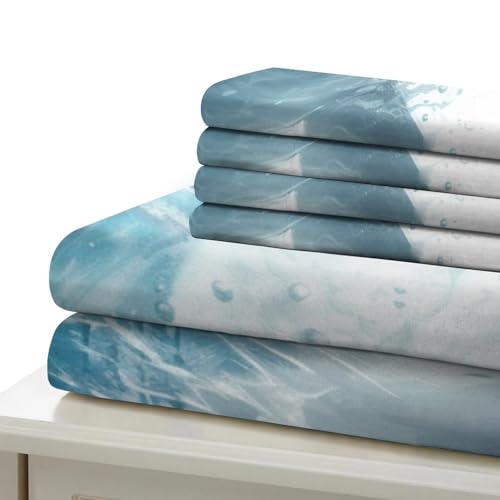 Parure de lit grand requin blanc en microfibre premium douce 3D
