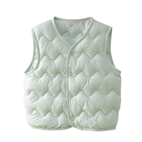 Toddler Winter Diamond Quilted Puffer Vest Kids Snap Button Warm Sleeveless Jacket for Little Girls Boys Outerwear