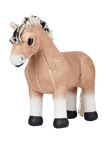 LeMieux Toy Pony Oskar - Norwegian Fjord with Soft Dun Coat - Includes Navy Branded Rug with Handle - Suitable for Ages 3+