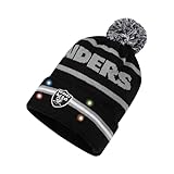 FOCO NFL Unisex-Adult Officially Licensed LED Light Up Classic Cuffed Knit Beanie Cold Weather Hat (Las Vegas Raiders)