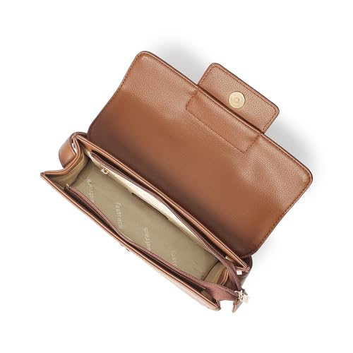 Image of Fastrack Solid Shoulder Bag For Women | Faux-Leather Bag with Silver Hardware | Stylish Shoulder Bag For Daily & Casual Use
