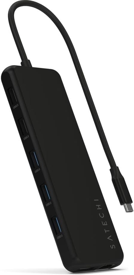 Satechi 13-in-1 USB-C Triple Display Multiport Adapter for Windows & Single Extended Display for Mac, 8K DP (Windows Only), Dual 4K HDMI, USB-A/C 10Gbps, 85W PD, Ethernet, Audio