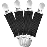 Artibetter Pinzas para Manoplas Infantiles Reutilizables Banda Antideslizante Ajustable, 4 Unidades, Clips Antipérdida para Guantes de Invierno de Pequeños, Accesorios para Ropa de Ñiño