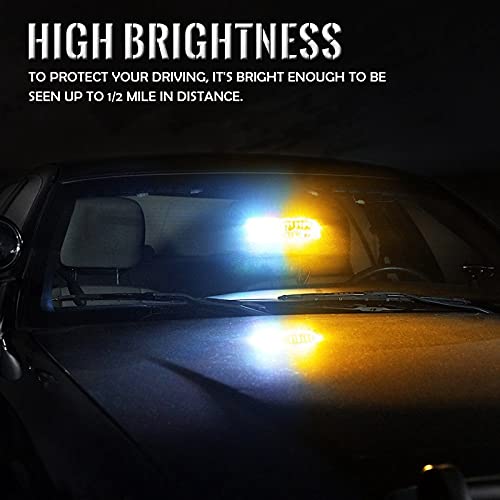 Luce Stroboscopica 16 LED Per Auto - Lampeggiante Emergenza Con Ventosa Per Camion E Rimorchi - Foto 10