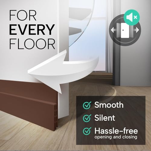 Image of 1 Meter Silicone Bottom Sealing Strip - Self Adhesive Door Draft Stopper | Under Door Gap Filler Guard | Soundproof Weather Strip | Insect, Cockroach & Dust Blocker | Brown