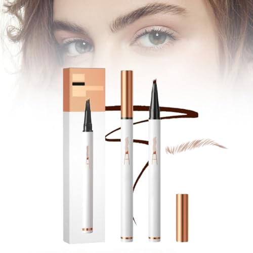 Fab Brows Duo Eyebrow Kit, Ultimate Brow Stencil Kit with Compact Powder Mirror and Eyebrow Shaper, Waterproof Eyebrow Makeup Kit Contour Palette, Eyebrow Cosmetics, (Light/Medium Brown)