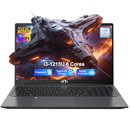 Image of NIMO 15.6 inch IPS FHD Student Laptop, 12th Gen Intel Core i3-1215U (Up to 4.4GHz, Beat R5 7520U) 16GB RAM 512GB SSD Computer with 180 Viewing, 65W Type C, HDMI, Wi-Fi 6, Portable for Home and Business