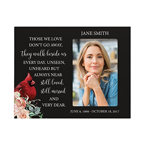 LifeSong Milestones Personalized Wooden Memorial 8x0.25x10 Picture Frame Lost Loved One holds 4x6...