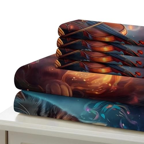 Housse de couette King chat en microfibre premium effet 3D saine et durable - 7